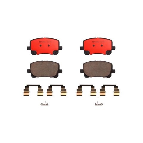 Brembo NAO Ceramic Brake Pads P83061N Pads, Brembo, Ceramic, Integrally Molded, Shims, with Hardware, Pontiac, Set