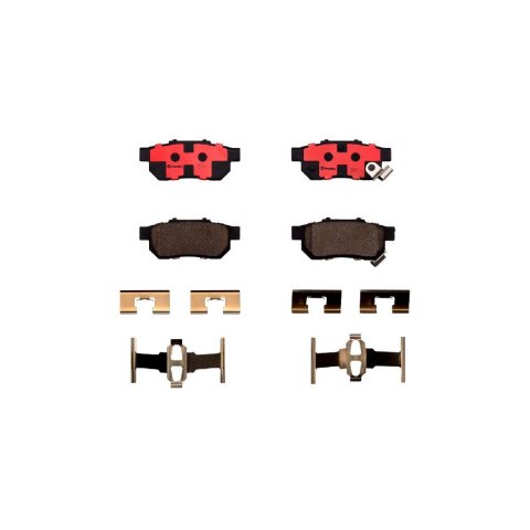 Brembo NAO Ceramic Brake Pads P28025N Pads, Brembo, Ceramic, Integrally Molded, Shims, with Hardware, For use on Acura®, Set