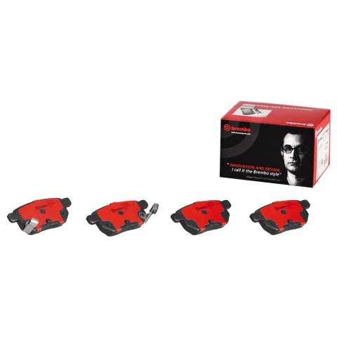 Brembo NAO Ceramic Brake Pads P83088N Pads, Brembo, Ceramic, Integrally Molded, Shims, Lexus, Set