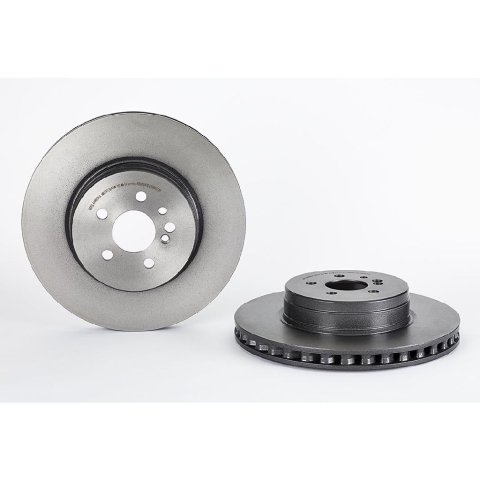 Brembo Premium UV Coated Brake Rotors 09.8655.11 Rotor, Brembo, Vented, Solid Surface, 10.87 in. Diameter, Iron, UV-Coated, Mini Cooper, Each