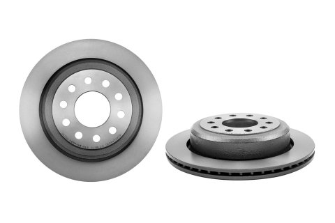Brembo Prime UV Coated Brake Rotors for 2003-2004 MARAUDER, 2003-2011 TOWN CAR - 09.9523.81 Rotor, Brembo, Vented, Solid Surface, 11.61 in. Diameter, Iron, UV-Coated, Lincoln, Each