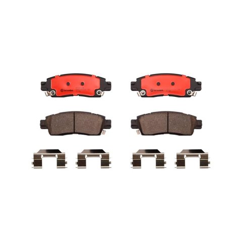 Brembo NAO Ceramic Brake Pads P10010N Pads, NOA Ceramic, Buick, Cadillac, Chevrolet, GMC, Isuzu, Oldsmobile, Saab, Saturn, Rear, Set