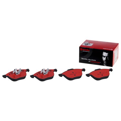 Brembo NAO Ceramic Brake Pads P24061N Pads, Brembo, Ceramic, Integrally Molded, Shims, Ford, Set