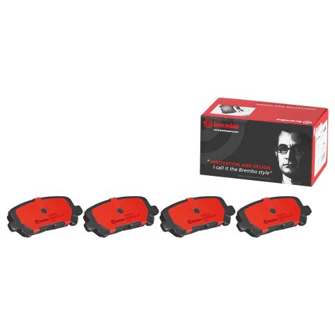 Brembo NAO Ceramic Brake Pads P28082N Pads, Brembo, Ceramic, Integrally Molded, Shims, For use on Acura®, Set