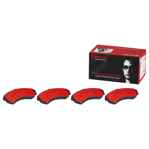 Brembo NAO Ceramic Brake Pads P54029N Pads, Brembo, Ceramic, Integrally Molded, Shims, Isuzu, Set