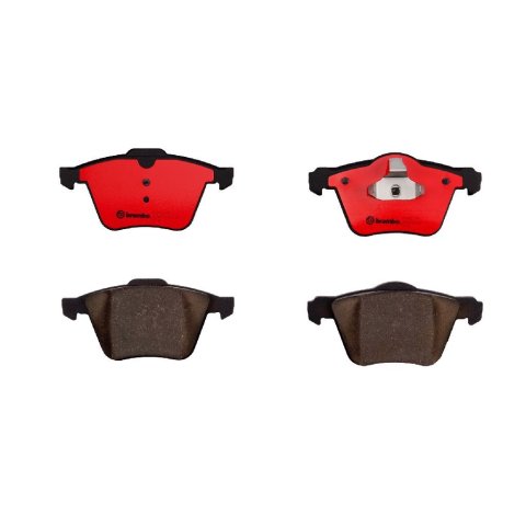 Brembo NAO Ceramic Brake Pads P24077N Pads, Brembo, Ceramic, Integrally Molded, Shims, Volvo, Set