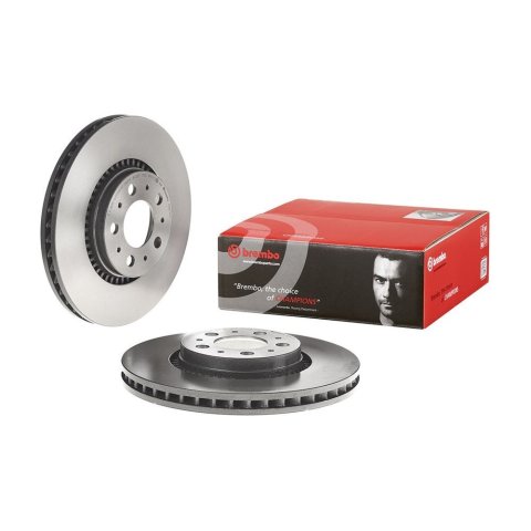Brembo Premium UV Coated Brake Rotors 09.9130.11 Rotor, Brembo, Vented, Solid Surface, 12.01 in. Diameter, Iron, UV-Coated, Volvo, Each