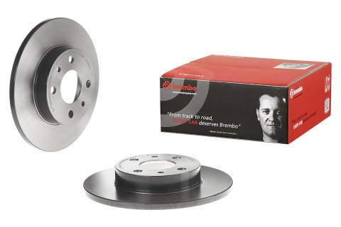 Brembo Premium UV Coated Brake Rotors 08.5085.11 Rotor, Brembo, Solid, Solid Surface, 9.45 in. Diameter, Iron, UV-Coated, Fiat, Each