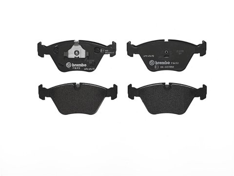 Brembo NAO Ceramic Brake Pads P24216N Pads, Brembo, Ceramic, Integrally Molded, Shims, with Hardware, Ford, Set