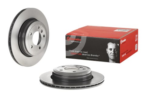 Brembo Premium UV Coated Brake Rotors 09.9425.11 Rotor, Brembo, Vented, Solid Surface, 12.6 in. Diameter, Iron, UV-Coated, BMW, Each