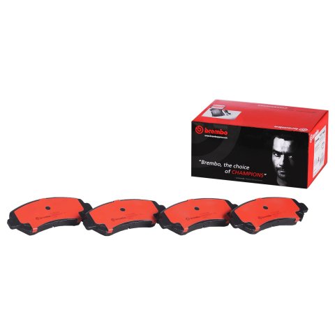Brembo NAO Ceramic Brake Pads P79028N Pads, Brembo, Ceramic, Integrally Molded, Shims, For Nissan, Set