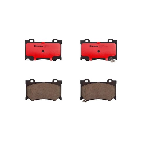 Brembo NAO Ceramic Brake Pads P56089N Pads, Brembo, Ceramic, Integrally Molded, Shims, For Infiniti, Set