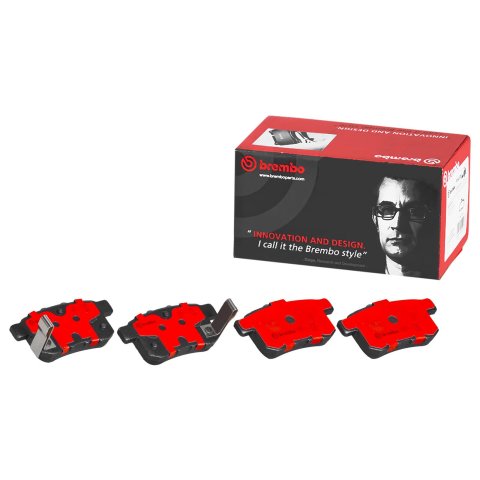 Brembo NAO Ceramic Brake Pads P28072N Pads, Brembo, Ceramic, Integrally Molded, Shims, For use on Acura®, Set