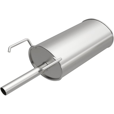 MagnaFlow Universal Steel 2 Inch Muffler 201-0181 Muffler, Universal, 2.00 in. Offset Inlet, 1.75 in. Center Outlet, Oval, Steel, Aluminized, Each