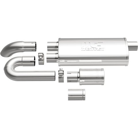 MagnaFlow xMod Series Muffler Kits 14009 Muffler, xMod, 409 Stainless Steel, Polished, Performance, NDT, Kit