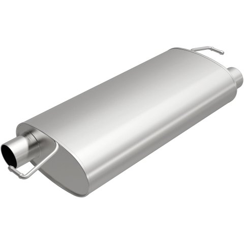 MagnaFlow Universal Steel 2 Inch Muffler 201-1494 Muffler, Universal, 2.00 in. Offset Inlet/Outlet, Oval, Steel, Aluminized, Each