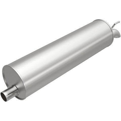 MagnaFlow Universal Steel 2 Inch Muffler 201-1512 Muffler, Universal, 2.00 in. Offset Inlet/Outlet, Round, Steel, Aluminized, Each