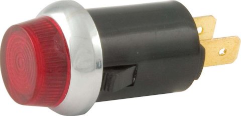 Allstar Performance Warning Lights ALL99065 Light, Red, Chrome Bezel, Black Housing, 2-blade, 0.908 in. Diameter, Each