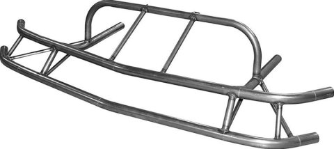 Allstar Performance Dirt Late Model Front Bumpers ALL22382 Bumper, Front, Rocket, Steel, Natural, 1.50 in. x 0.095 in. Tubing, Each