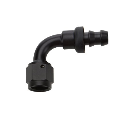 Allstar Performance Hose Ends ALL49452 End Pushlock Black Aluminum 90 Deg Elbow -6