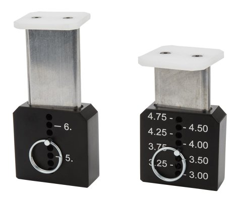 Allstar Performance Moose Blocks ALL10721 Chassis Setup Blocks, 3 in.- 6 in., Aluminum, Red Anodized, Pair