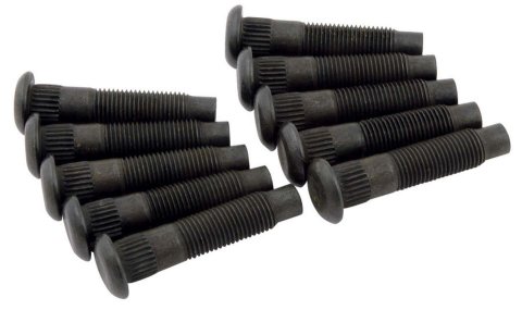 Allstar Performance Ford 9 in. Housing Studs ALL72040 Studs, Steel, Black Oxide, in., Set of 10
