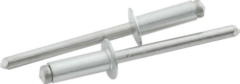 Allstar Performance Small Head Rivets ALL18109 Rivets, Blind Rivets, Multi-Grip, 3/16 in. Rivet, 3/8 in. Head, Aluminum, Silver, Set of 250