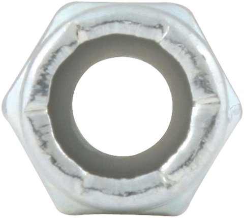 Allstar Performance Nylon Locking Hex Nuts ALL16010-10 Nuts, Hex, Steel, Zinc Plated, Insert, 1/4-20 in. Coarse Thread, Set of 10