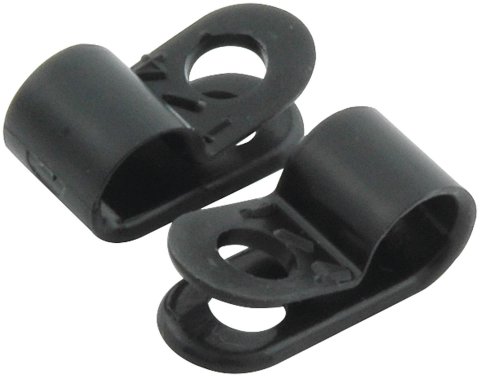 Allstar Performance Nylon Line Clamps ALL18311-50 Hose Mounting Clamps, Nylon, One 1/4 in. Diameter Hole, Set of 50