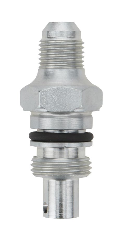 Allstar Performance Power Steering Pump Pressure Fittings ALL99288 Fitting, Steering, -6 AN Male, -8 AN Male O-Ring, Steel, Zinc Plated, Each