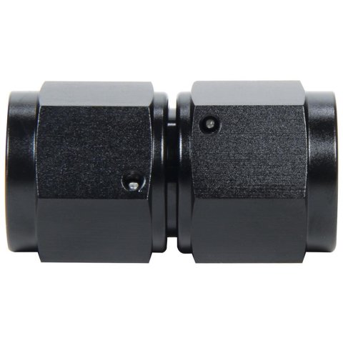 Allstar Performance AN Flare Adapter Fittings ALL49704 Fitting, Adapter, Union, Aluminum, Black Anodized, Straight, Swivel, -8 AN, Female Threads, Each