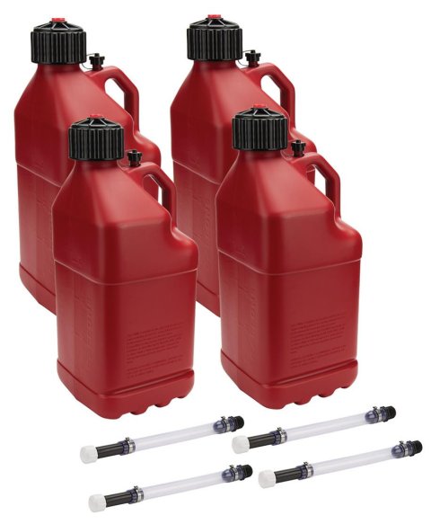 5 Gallons Allstar Performance Gallon Square Utility Jug ALL40121-4 Jug, Square, 5.0 Gallons, Vented, Plastic, Red, Set of 4