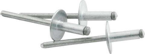 Allstar Performance Large Head Rivets ALL18151 Rivets, Blind Rivets, 3/16 in. Rivet, 5/8 in. Head, Aluminum, Silver, Set of 250