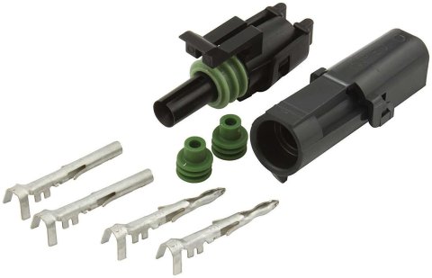 Allstar Performance Weatherpack Connectors ALL76265 Weather Pack Wiring Connector, 1-Wire, Male, Female, Each