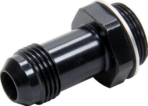 Allstar Performance Aluminum Carburetor Fittings ALL50906 Inlet Fitting, Aluminum, Black Anodized, 7/8-20 in. Male Threads, -8 AN Male Threads, Holley, Each