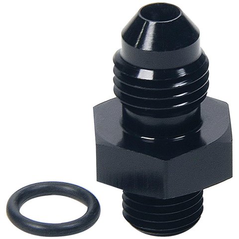 Allstar Performance Adapter Fittings ALL49830 and Adapters, Straight, Aluminum, Black Anodized, -4 AN Male AN, -3 AN O-ring Male AN O-ring, Each