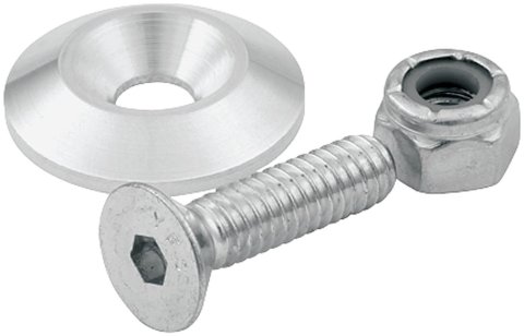 Allstar Performance Countersunk Bolt Kits ALL18632-50 Bolts, Countersunk, Body Mount Type, Allen/Hex, Steel, Natural, 1/4-20 in. Thread, Set of 50