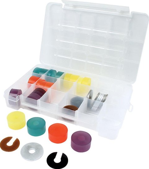 Allstar Performance Bump Stop Ends ALL64320 kit makes it easy to start using bump stops. Includes a selection of 20 bump stop pucks ra