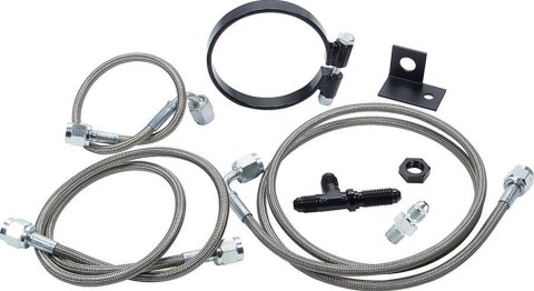 Allstar Performance Brake Hoses, Sets ALL42058 kit is designed to eliminate hanging brake lines near the rear calipers. Rear Line K