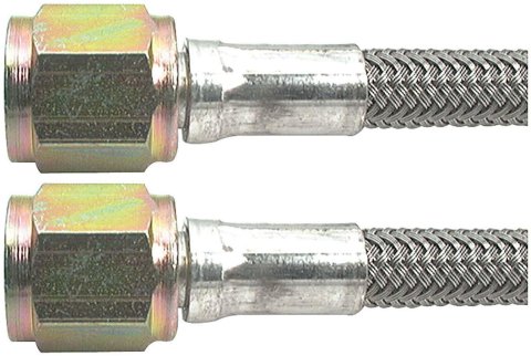 Allstar Performance Braided Steel Lines ALL46400-42 Brake Line, Stainless Steel, 42 in. Length, -4 AN Hose, -4 AN Female, -4 AN Female, Each