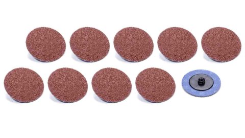 Allstar Performance Twist Lock Sanding Discs ALL12106 Discs, 80 Grit, Round, 2 in. Diameter, Lock, Set of 10