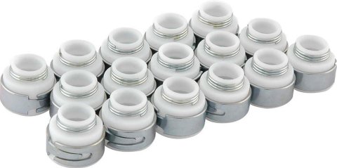 Allstar Performance High PTFE Valve Seals ALL90240 Stem Seals, PTFE, .531 in. Guide Diameter .620 in. Outside Diameter, 11/32 in. Stem, Set of 16