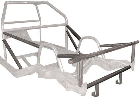 Allstar Performance Universal Front Hoops ALL22108 Roll Bar, Hoop, Mild Steel, 1.750 in. Diameter, .095 in. Wall Thickness, Kit