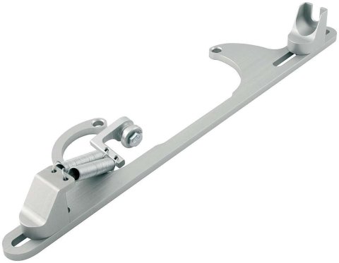 Allstar Performance Adjustable Throttle Brackets with Return Springs ALL54222 Bracket Springs, Adjustable, Carb Base Mount, Aluminum, Silver, Edelbrock or 4150 Carb, Ford, Kit