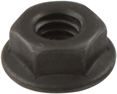 Allstar Performance Spin Lock Nuts ALL18555 Nuts, 1/4-20 in. Thread, 7/16 in. Wrench, Steel, Black, Set of 10