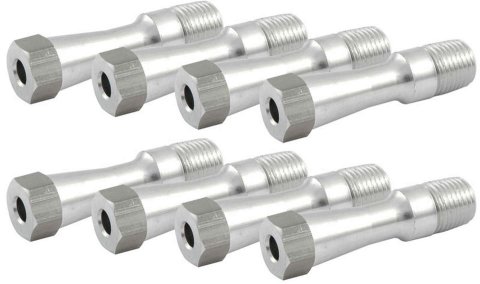 Allstar Performance Lifter Valley Vents ALL90065 Vents, 1/4 in. NPT Male Threads, Aluminum, Natural, Chevy, Small Block, Set of 8