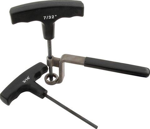 Allstar Performance Valve Lash Adjusting Wrenches ALL96403 Wrenches, 5/8 in. Wrench Size, Steel, Zinc Plated, 3/16 in., 7/32 in. T-Handles, Designed for Poly-lock Rocker Assemblies, Kit