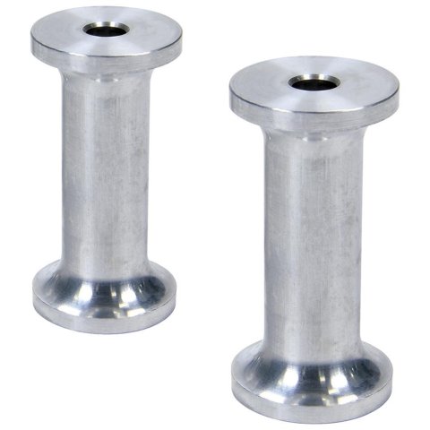 Allstar Performance Hourglass Spacers ALL18808 Spacers, Spacers, Aluminum, Natural, 1/4 in. I.D. X 1 in. O.D. X 2 in., Pair