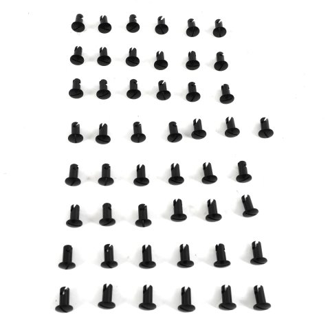 Allstar Performance Oval Head Button Fasteners ALL19279 Quick Fasteners, Fasteners, Slotted Head, Aluminum, Black, 0.31 in. Shank Diameter, 0.50 in. Shank Length, Set of 50