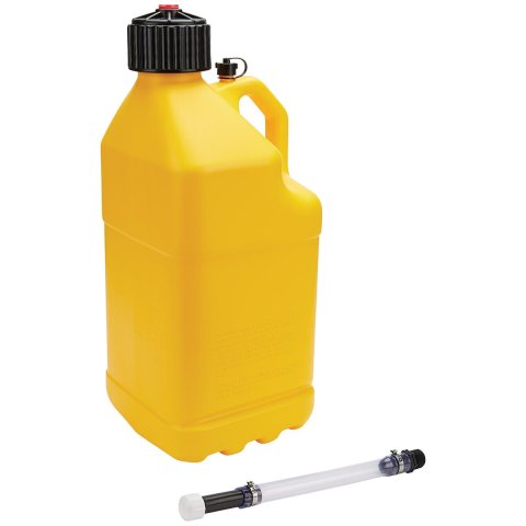 5 Gallons Allstar Performance Gallon Square Utility Jug ALL40123 Jug, Square, 5.0 Gallons, Vented, Plastic, Yellow, Each